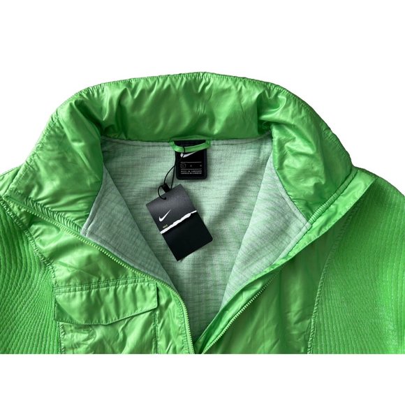 Nike CV0303 City Ready 1/4 Zip Jacket Tuck Away Hood Bright Green ( L ) - Picture 5 of 8